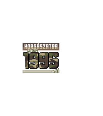 Horgászatra születve - 1995 minta sötétkék pólón