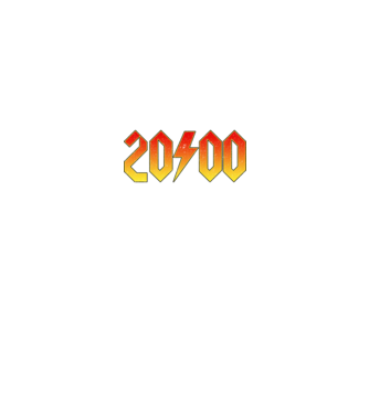 Rock születésnap 2000 JANUÁR minta fekete pólón