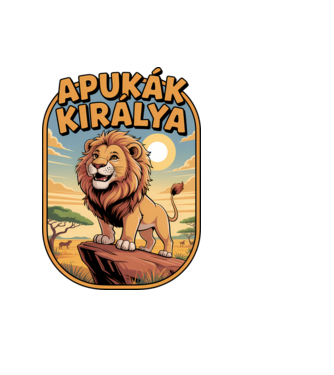 Apukák királya minta fekete pólón