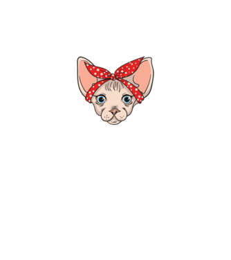 sphynx mom minta fekete pólón