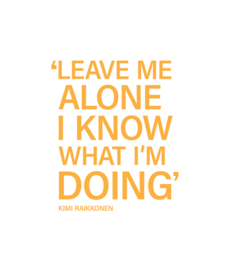 Leave me alone - Kimi Raikkonen minta fehér pólón