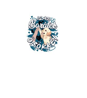 LABRADOR Igaz barátok minta fekete pólón