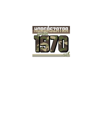 Horgászatra születve - 1970 minta fekete pólón