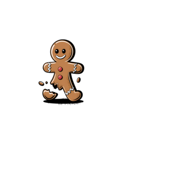 Érte én szétesem Mézeskalács fekete pólóra minta fehér pólón