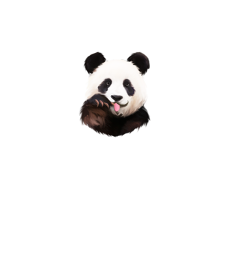 Panda face minta türkiz pólón
