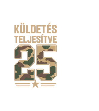 Küldetés teljesítve 25 minta fehér pólón