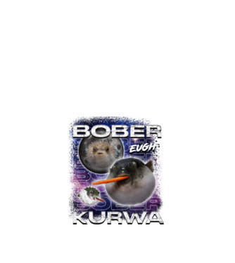 NEMBóber Kurwa pufferfish minta fekete pólón