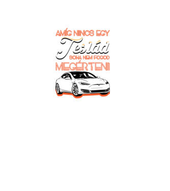 Amíg nincs egy teslád soha nem fogod megérteni minta világoskék pólón