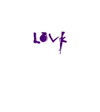 Lovegun minta fehér pólón