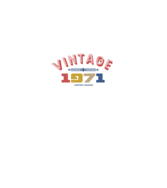 vintage 1971 minta fehér pólón