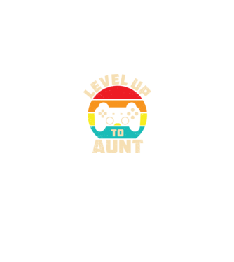 Level Up Aunt minta fekete pólón