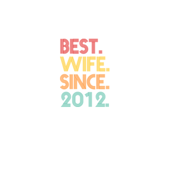 best wife since 2012 retro minta fekete pólón