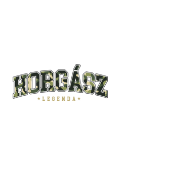Horgász Legenda minta fehér pólón