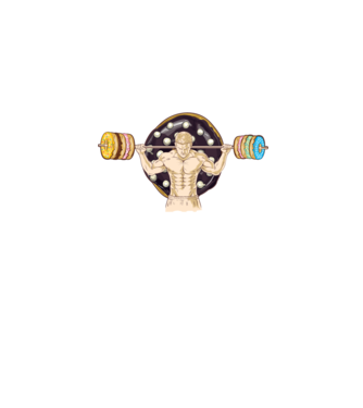 Powered by donuts minta fekete pólón