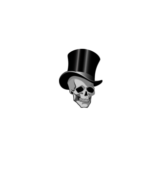 skull-ha minta fehér pólón