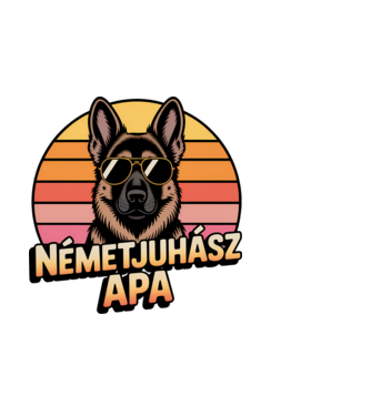 Németjuhász Apa minta világoskék pólón