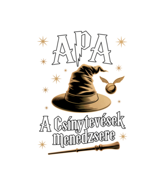 APA a Csínyek menedzsere minta fekete pólón