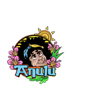 ANULU Trópusi Kincs ami nincs minta fekete pólón