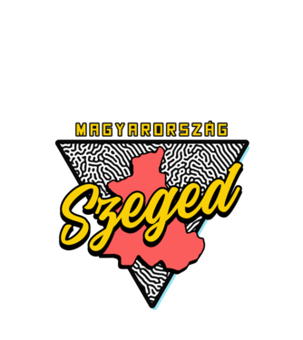 Retro Szeged minta fehér pólón