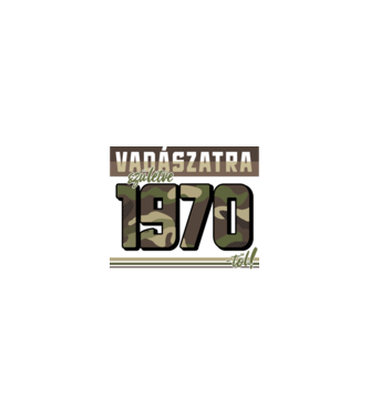 Vadászatra születve 1970-től! minta homokszín pólón