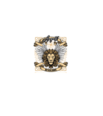 KINGS ARE BORN 2015 - AUGUSZTUS minta fekete pólón