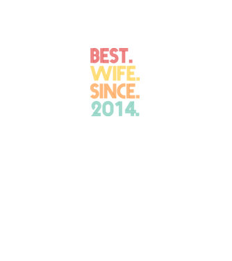best wife since 2014 retro minta fekete pólón