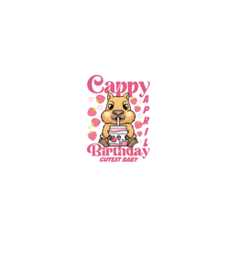 Cappy Birthday April minta fehér pólón