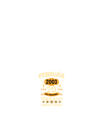 Február 2003 20 éve töretlenül tökéletes minta sötétkék pólón