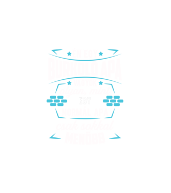 Menő burkoló apa minta fehér pólón