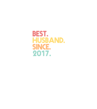 best husband since 2017 retro minta fekete pólón