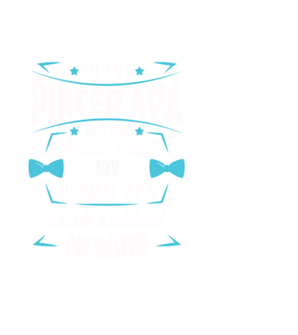 Menő Pincér apa minta fekete pólón