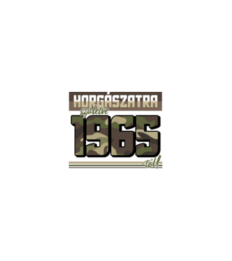 Horgászatra születve - 1965 minta homokszín pólón
