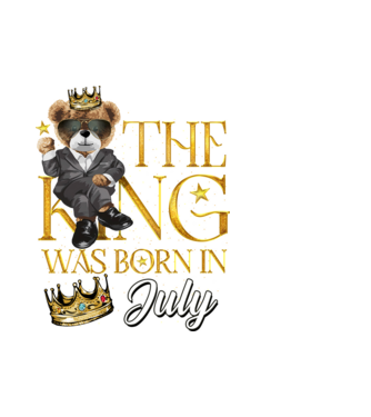 The king was born int JULY minta fehér pólón