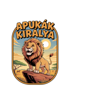 Apukák királya minta fekete pólón