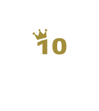 Crown Year - 10 minta fekete pólón