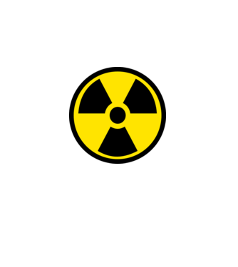 Nuclear sign minta fehér pólón