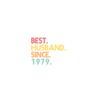 best husband since 1979 retro minta fekete pólón