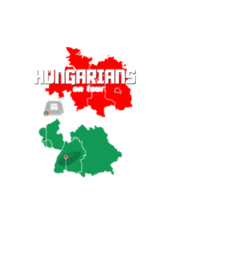 Futball EB 2024 HUNGARIANS ON TOUR fekete alapra minta fekete pólón