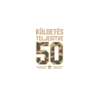Küldetés teljesítve 50 minta fekete pólón
