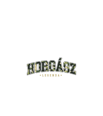 Horgász Legenda minta fekete pólón