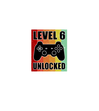 level 6 unlocked retro gamer minta világos rózsaszín pólón