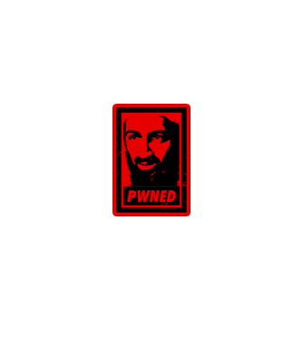 Oszama Bin Laden minta világoskék pólón