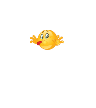 Nyelves Emoji minta fehér pólón