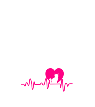 Macska heartbeat minta sötétkék pólón