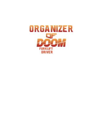 organizer of DOOM minta fekete pólón