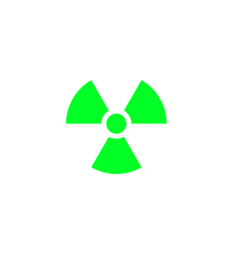 Atom minta fekete pólón