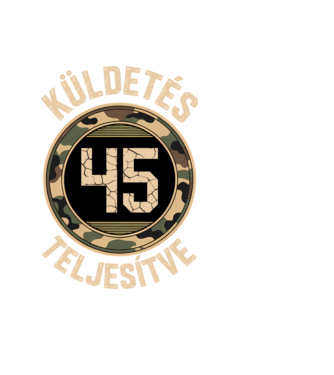 Küldetés teljesítve 45 minta fekete pólón