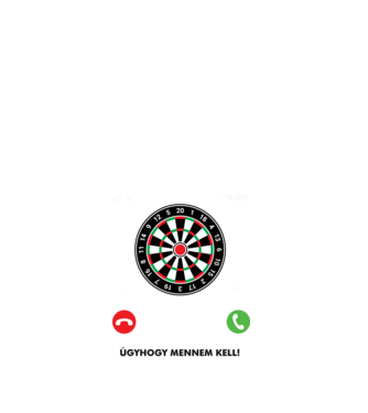 Hív a darts mennem kell minta fehér pólón