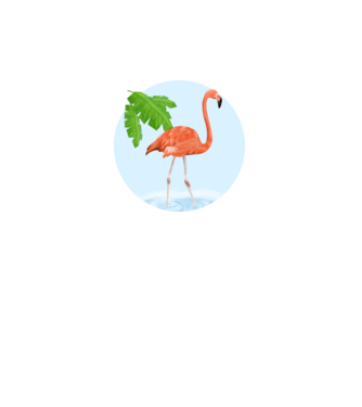 Flamingó  minta lila pólón