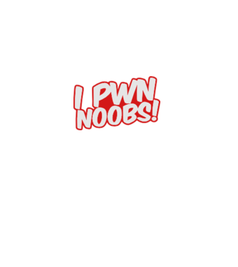 I PWN NOOBS! minta fekete pólón